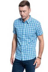 MĘSKA KOSZULA MATERIAŁOWA WRANGLER SS 1 PKT SHIRT CERULEAN BLUE W5J11OXVT 112130160. Niebieskie koszule Wrangler, m, bez wzorów, z materiału, bez kołnierzyka, bez ramiączek. Za 129.99 zł.