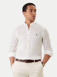 Polo Ralph Lauren Koszula 710968915505 Biały Slim Fit. Białe koszule Polo Ralph Lauren, m, bez wzorów, ze lnu, bez kołnierzyka, bez ramiączek. Za 819.99 zł.