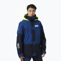 Kurtka żeglarska męska Helly Hansen Newport Coastal. Niebieskie kurtki Helly Hansen, m, bez wzorów, bez kaptura. Za 1,139.00 zł.