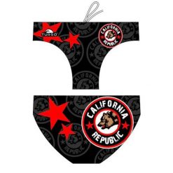 Kąpielówki męskie spodenki kąpielowe slipy Turbo California Flag. Czerwone odzież kąpielowa TURBO, m, bez wzorów, sportowe. Za 129.99 zł.