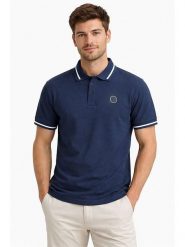 Geographical Norway Koszulka polo "Klerio" w kolorze granatowym rozmiar: XXL. Niebieskie koszulki polo Geographical Norway, xxl, bez wzorów, z bawełny, bez kołnierzyka, bez ramiączek. Za 92.21 zł.