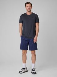 4F Spodenki treningowe szybkoschnące męskie - granatowe M. Niebieskie krótkie spodenki sportowe 4F, m, bez wzorów. Za 99.99 zł.