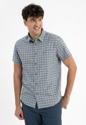 Koszula w kratkę, Regular Fit, C-ENDI. Zielone koszule Volcano, na lato, m, bez wzorów, z bawełny, bez kołnierzyka, bez ramiączek. Za 129.99 zł.