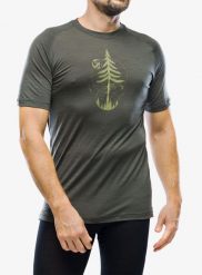 Koszulka termoaktywna męska Sensor Merino Air PT Tee S/S. Zielone bielizna termoaktywna Sensor, m, bez wzorów, z materiału, bez ramiączek. Za 301.39 zł.