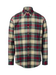 Polo Ralph Lauren Męska koszula casual Mężczyźni Comfort Fit Bawełna zielony|czerwony|beżowy w kratkę, M. Brązowe koszule Polo Ralph Lauren, m, bez wzorów, z bawełny, bez kołnierzyka, bez ramiączek. Za 549.95 zł.