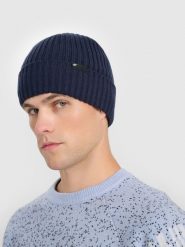 4F Czapka zimowa Thinsulate męska - granatowa L. Niebieskie czapki zimowe 4F, bez wzorów, z syntetyku. Za 69.99 zł.