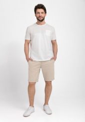 Klasyczne spodenki męskie, Regular Fit, P-LUIZ. Brązowe szorty Volcano, m, bez wzorów, z bawełny, casualowe. Za 159.99 zł.