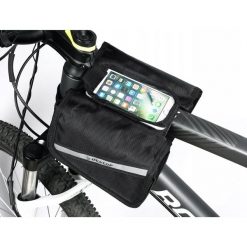Torba rowerowa sakwa saszetka uchwyt rowerowy na telefon DUNLOP. Czarne torby na ramię Dunlop, bez wzorów, bez dodatków. Za 55.00 zł.