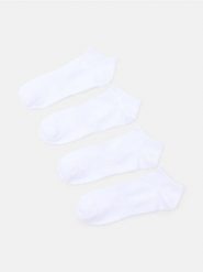 Skarpetki z bawełną 4 pack - biały. Białe skarpety Sinsay, bez wzorów, z bawełny. Za 12.99 zł.