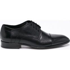Domeno - Półbuty. Czarne eleganckie półbuty Domeno, bez wzorów, z gumy, bez obcasa, na obcasie, bez zapięcia. W wyprzedaży za 179.90 zł.