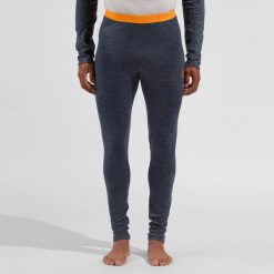 Legginsy termoaktywne męskie Odlo NATURAL PERFORMANCE PW 15. Niebieskie bielizna termoaktywna ODLO, m, bez wzorów, z materiału, bez ramiączek, narciarskie. Za 297.49 zł.