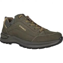 Buty trekkingowe męskie Lowa Renegade Evo Low Gtx. Zielone buty trekkingowe Lowa, bez wzorów, z materiału, bez zapięcia. Za 1,037.00 zł.