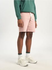 Szorty - różowy. Czerwone krótkie spodenki sportowe Sinsay, l, bez wzorów, z bawełny. Za 29.99 zł.