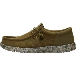 HeyDude Męskie Mokasyny Wally Funk Mesh Field Camo. Brązowe mokasyny Hey dude, bez wzorów, z materiału, bez obcasa, bez zapięcia. Za 229.00 zł.