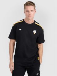 4F T-shirt regular z nadrukiem uniseks 4F x Drift Masters - czarny L. Czarne t-shirty 4F, l, bez wzorów, z bawełny, bez kołnierzyka, bez ramiączek. Za 119.99 zł.