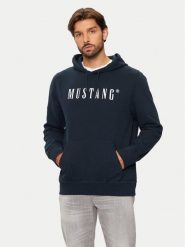 Mustang Bluza Bronson 1014687 Granatowy Regular Fit. Niebieskie bluzy Mustang, m, bez wzorów, z bawełny, bez kaptura. Za 189.99 zł.