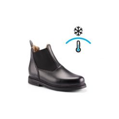 Ciepłe sztyblety 160 Warm. Czarne sztyblety FOUGANZA, bez wzorów, z gumy, bez obcasa, bez zapięcia. Za 149.99 zł.
