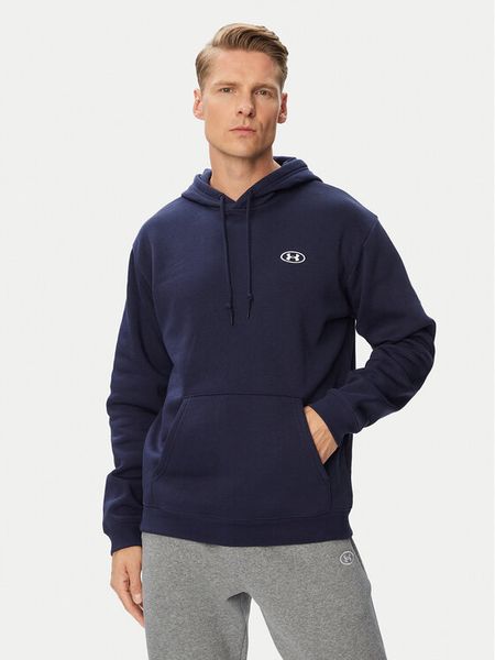Under Armour Bluza Ua Rival 6013448 Granatowy Regular Fit. Niebieskie bluzy Under Armour, m, bez wzorów, z bawełny, bez kaptura. Za 239.99 zł.