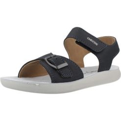 Sandały GEOX J SANDAL LIGHTFLOPPY Niebieski. Niebieskie sandały Geox, ze skóry, bez zapięcia. Za 197.99 zł.
