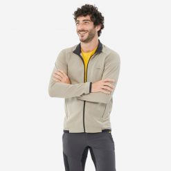Polar turystyczny męski Quechua MH500 zamek. Brązowe odzież kompresyjna QUECHUA, l, bez wzorów, z elastanu, trekkingowe. Za 139.99 zł.