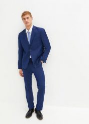 Garnitur z krawatem (3 części), Regular Fit. Niebieskie garnitury bonprix, m, bez wzorów. Za 479.99 zł.