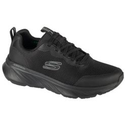 Buty sportowe Sneakersy męskie, Edgeride - Rekze. Czarne buty sportowe casual Skechers, bez wzorów, z materiału, bez zapięcia. Za 279.99 zł.