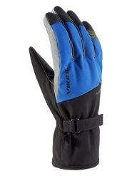 Viking Rękawiczki narciarskie "Diran" w kolorze czarno-niebieskim rozmiar: 9. Czarne rękawiczki Viking, bez wzorów, ze skóry. Za 195.77 zł.