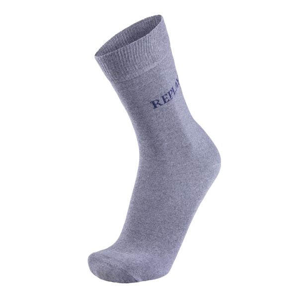 Skarpetki Unisex Dla Dorosłych Logo Melanż 3pak. Szare skarpety Replay, bez wzorów, z bawełny. Za 74.99 zł.