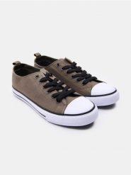 Sznurowane trampki - zielony. Zielone trampki Sinsay, m, bez wzorów, bez zapięcia. Za 29.99 zł.