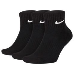 Skarpetki Nike Nike Codziennie Lekkie Dorosłych. Czarne skarpetki sportowe Nike, bez wzorów, z bawełny. Za 112.99 zł.