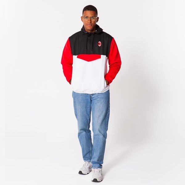 Kurtka przeciwwiatrowa AC Milan. Białe kurtki AC MILAN, m, bez wzorów, z materiału, bez kaptura. Za 224.99 zł.