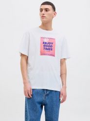 Jack & Jones Koszulka "Porto" w kolorze białym rozmiar: XL. Białe bezrękawniki Jack & Jones, xl, bez wzorów, z bawełny, bez kołnierzyka, bez ramiączek. Za 53.04 zł.