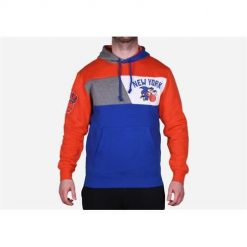 Bluza sportowa męska Mitchell & Ness New York Knicks. Niebieskie bluzy z kapturem Mitchell & Ness, m, bez wzorów, z kapturem. Za 521.00 zł.