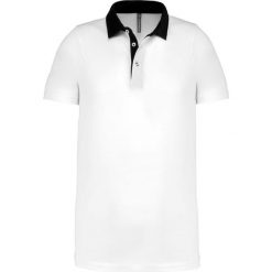 Polo Kariban. Białe koszulki polo KARIBAN, m, bez wzorów, bez kołnierzyka, bez ramiączek. Za 124.00 zł.