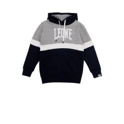 Bluza z kaptur na co dzień na siłownię. Czarne bluzy LEONE 1947 APPAREL, bez wzorów, z bawełny, bez kaptura. W wyprzedaży za 101.80 zł.