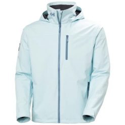 Kurtka wodoodporna Helly Hansen Crew Hooded 2.0. Niebieskie kurtki Helly Hansen, na lato, s, bez wzorów, z polaru. Za 646.50 zł.