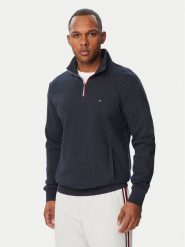 Tommy Hilfiger Bluza Tipping Terry MW0MW44943 Granatowy Regular Fit. Niebieskie bluzy Tommy Hilfiger, l, bez wzorów, z bawełny, bez kaptura. Za 569.99 zł.