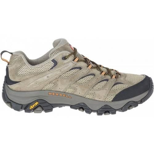 Buty trekkingowe męskie Merrell Moab 3 Ventilator. Brązowe trekkingi Merrell, bez wzorów, z materiału, bez zapięcia. Za 524.00 zł.