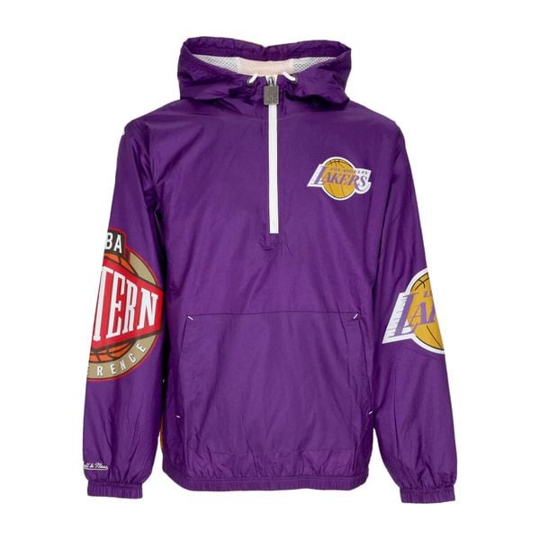 Kurtka wodoodporna Los Angeles Lakers Team OG 2.0. Fioletowe kurtki Mitchell & Ness, m, bez wzorów, z nylonu, bez kaptura. Za 549.50 zł.
