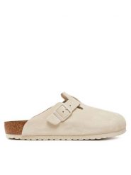 Birkenstock Klapki Boston zamsz 1027667 Biały. Białe klapki Birkenstock, ze skóry. Za 579.99 zł.