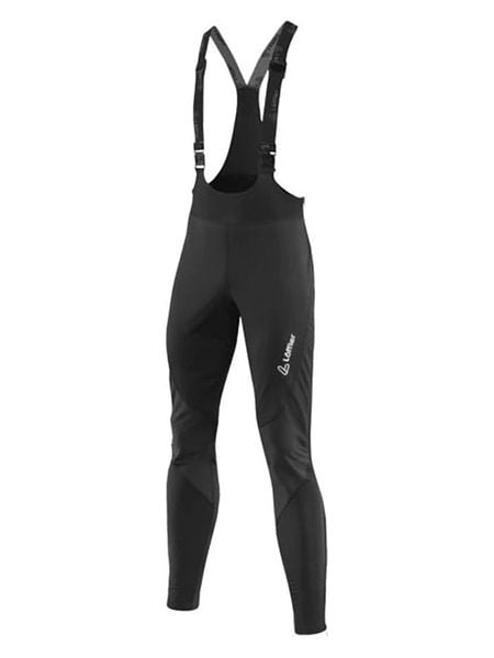 Löffler Legginsy kolarskie "Warm-Up" w kolorze czarnym rozmiar: 50. Czarne legginsy długie sportowe LOFFLER, l, bez wzorów, rowerowe. Za 183.59 zł.
