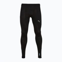 Legginsy do biegania męskie PUMA Running Active Long Tight. Czarne legginsy długie sportowe Puma, m, bez wzorów, z elastanu, do biegania. Za 359.99 zł.