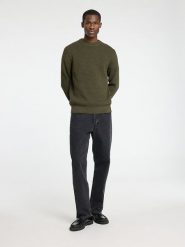 SELECTED HOMME Sweter "Theo" w kolorze khaki rozmiar: XL. Brązowe swetry nierozpinane Selected Homme, xl, bez wzorów, z bawełny, bez kołnierzyka, bez ramiączek. Za 106.13 zł.