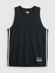 4F Koszulka do koszykówki loose szybkoschnąca uniseks - czarna S. Czarne t-shirty sportowe 4F, bez wzorów, z materiału, bez ramiączek, na fitness i siłownię. Za 119.99 zł.