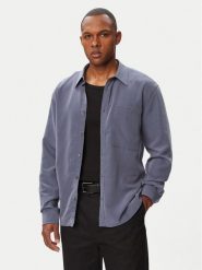 Calvin Klein Koszula Ls Drapey LV04LF113G Fioletowy Regular Fit. Fioletowe koszule CALVIN KLEIN, m, bez wzorów, z syntetyku, bez kołnierzyka, bez ramiączek. Za 449.99 zł.