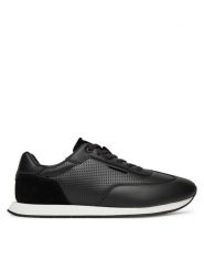 Calvin Klein Sneakersy Low Prof Runn Laceup Perf Lth HM0HM01871 Czarny. Czarne buty sportowe casual CALVIN KLEIN, bez wzorów, ze skóry, bez zapięcia. Za 569.99 zł.
