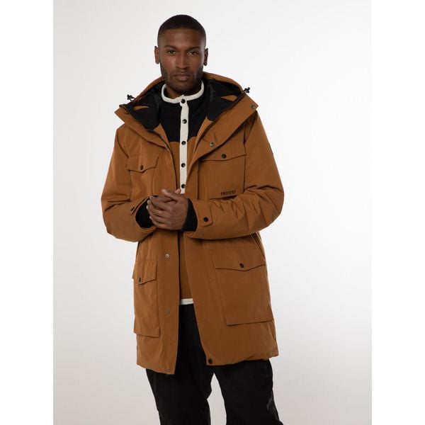 Kurtka wodoodporna Protest Meltin. Brązowe kurtki Protest, m, bez wzorów, bez kaptura. Za 760.10 zł.