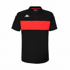 Polo Kappa Dianetti. Czarne koszulki polo sportowe Kappa, m, bez wzorów, z bawełny, bez kołnierzyka, bez ramiączek. Za 193.00 zł.