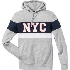 Bluza z kapturem Slim Fit bonprix jasnoszary melanż. Bluzy z kapturem marki bonprix, melanż. Za 79.99 zł.