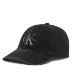 Czapka z daszkiem Calvin Klein Jeans. Czarne czapki z daszkiem Calvin Klein Jeans, bez wzorów, z jeansu. Za 179.99 zł.
